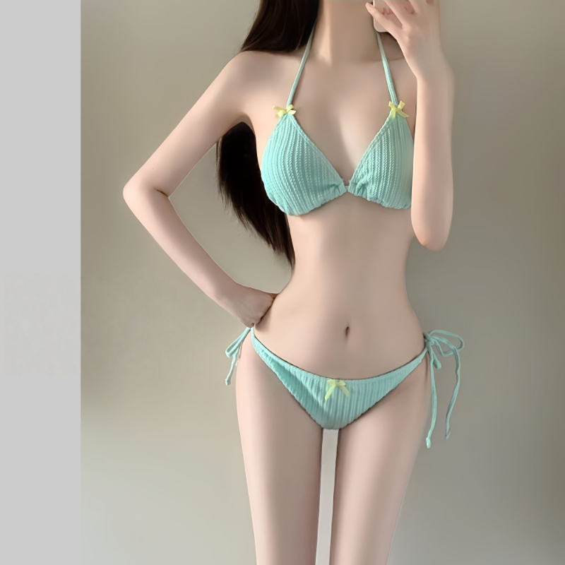 Womens Suit - ชุดบิกินี่แขนยาวสำหรับผู้หญิง ฤดูร้อน 2026 แฟชั่นเกาหลี สไตล์สาวหวาน ชุดว่ายน้ำกระชับสัดส่วน