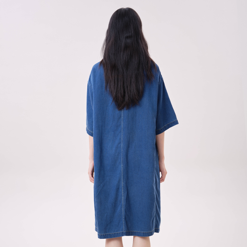 MOVEUP ชุดเดรสผ้าเดนิล ไลโอเซล - Midi Dress บทวิจารณ์และราคา