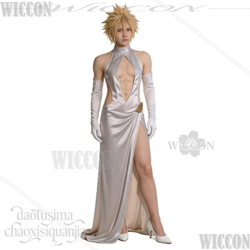 ชุดคอสเพลย์ FF7 ชุดแต่งงานผ่าส - Evening Gown บทวิจารณ์และราคา