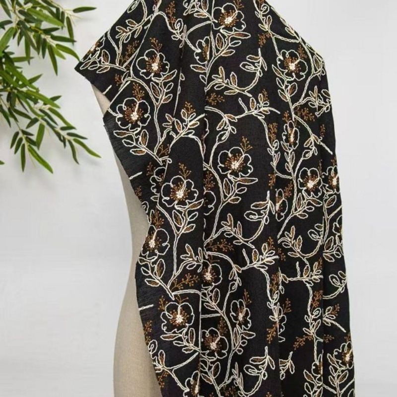 ผ้าลูกไม้ปักลายบนผ้าทูลล์ ผ้าล - Lace Dress บทวิจารณ์และราคา