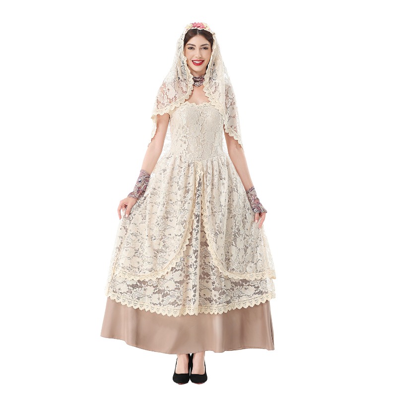 ชุดเดรสยาวผ้าลูกไม้สไตล์วินเทจ - Lace Dress บทวิจารณ์และราคา