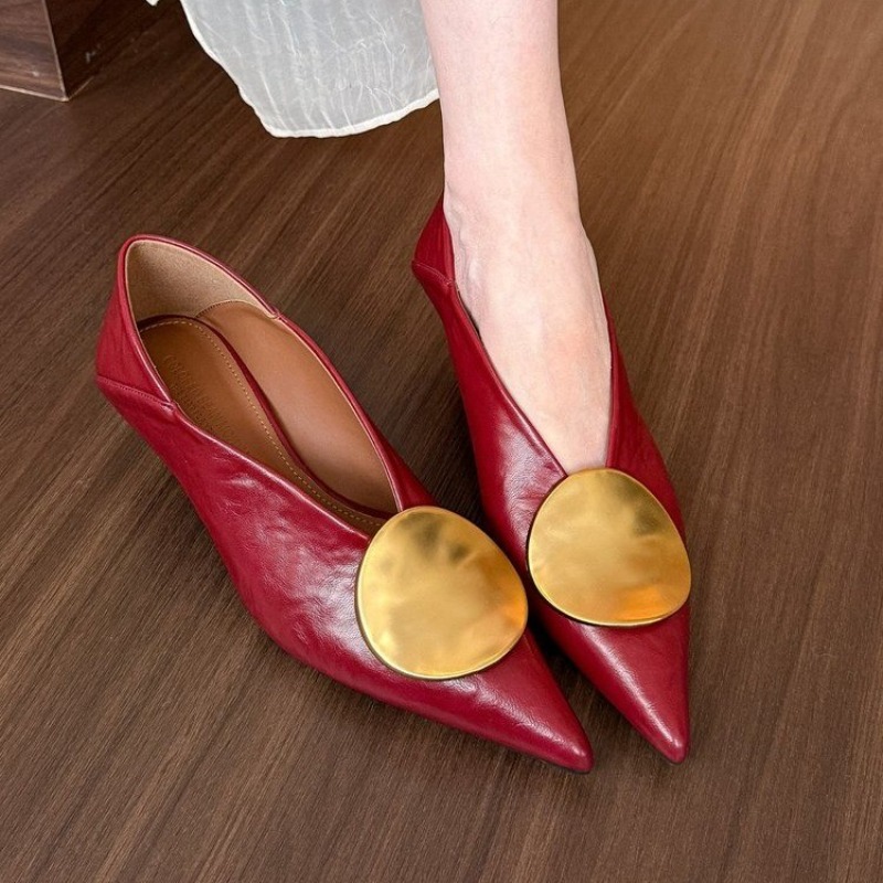 รองเท้าส้นแบนแบบสวมหัวแหลมสำหร - Womens Heels บทวิจารณ์และราคา