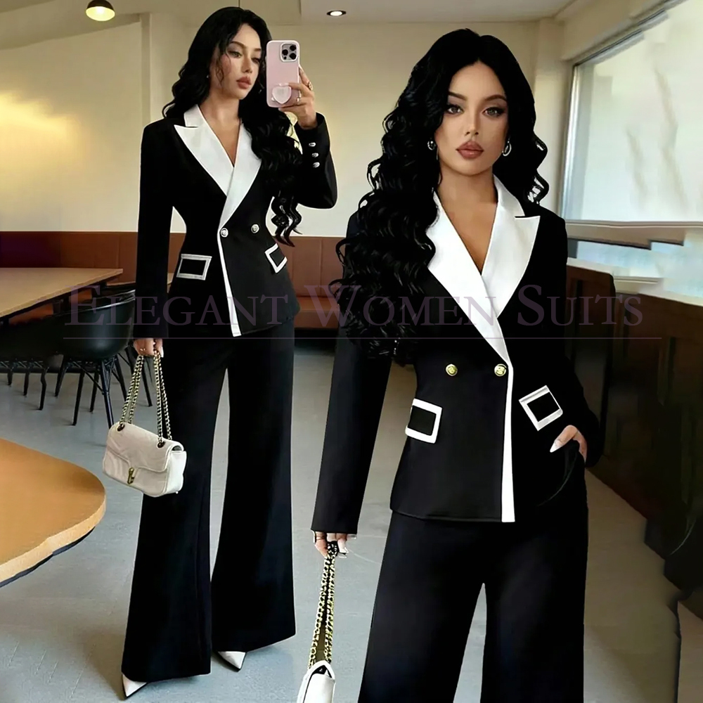ชุดสูทผู้หญิงสีดำสุดหรู 2 ชิ้น - Womens Blazer บทวิจารณ์และราคา