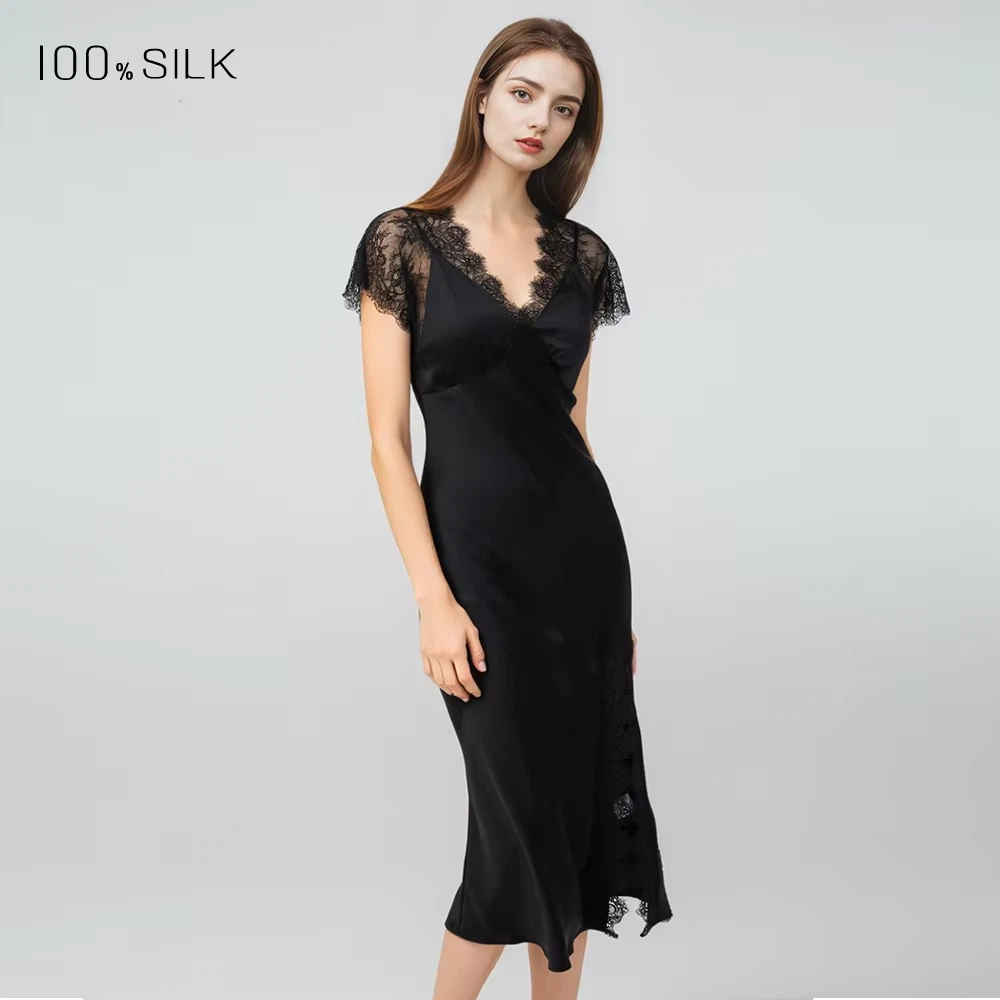 ชุดนอนผ้าไหมเซ็กซี่สำหรับผู้หญ - Lace Dress บทวิจารณ์และราคา