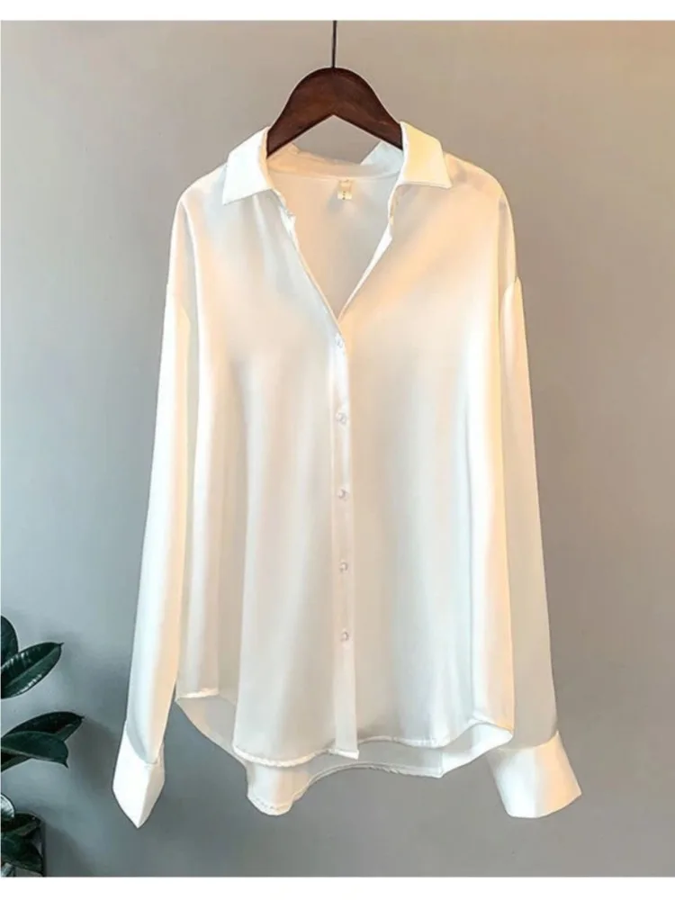 PLUS ขนาดลําลองผู้หญิงผ้าไหมเส - Silk Blouse บทวิจารณ์และราคา