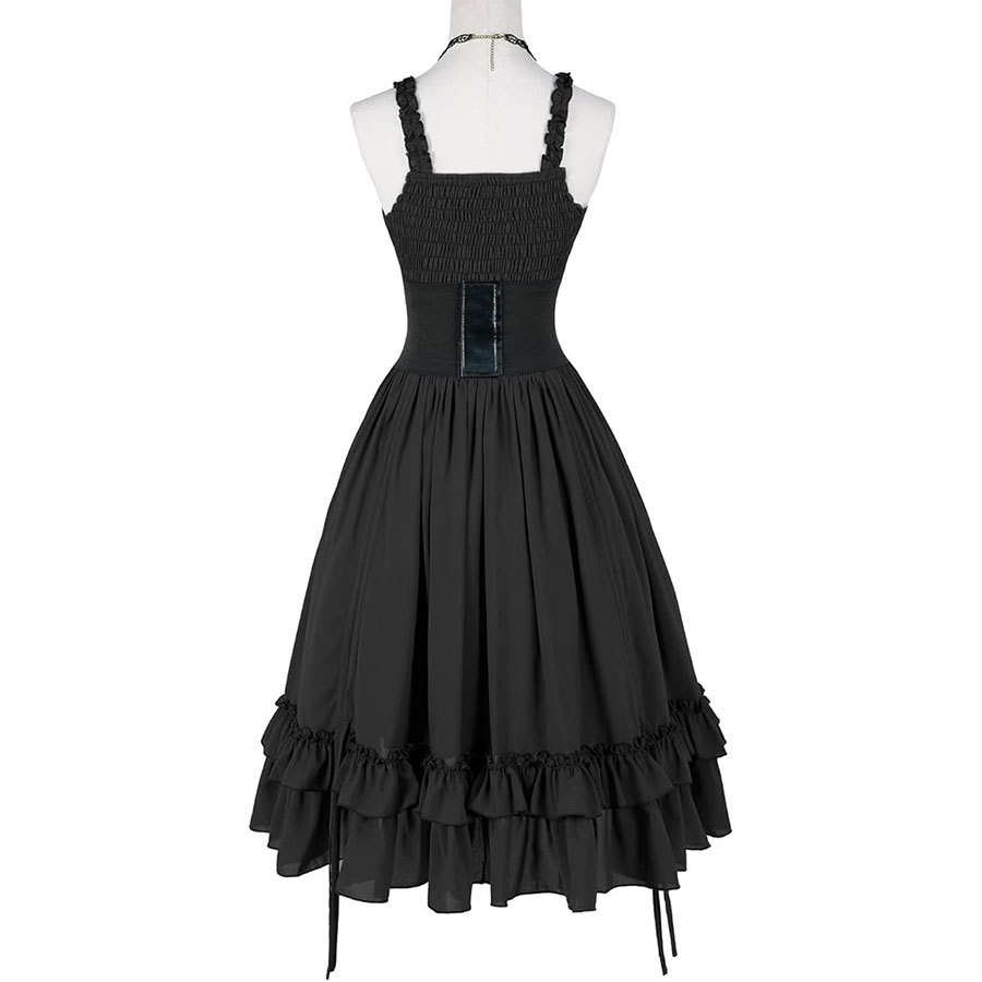 ชุดเดรสโกธิคผู้หญิง คอร์เซ็ทสี - Midi Dress บทวิจารณ์และราคา