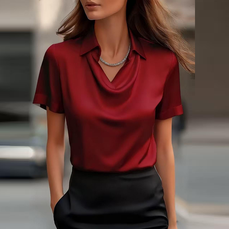 เสื้อเชิ้ตผ้าซาตินผู้หญิงและเส - Silk Blouse บทวิจารณ์และราคา