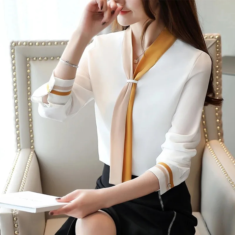 เสื้อเชิ้ตทำงานคอวีแขนยาวลำลอง - Silk Blouse บทวิจารณ์และราคา