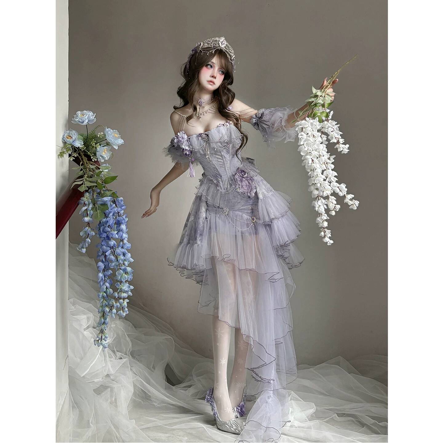 ชุดเดรสสไตล์โลลิต้าสีม่วง แนวค - Formal Dress บทวิจารณ์และราคา