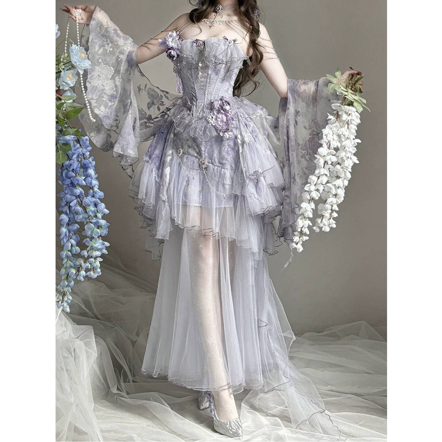 ชุดเดรสสไตล์โลลิต้าสีม่วง แนวค - Formal Dress บทวิจารณ์และราคา
